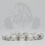 Live to Lift/Lift to Live Bracelet-White/Silver