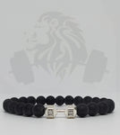 Live to Lift/Lift to Live Bracelet- Silver/Black